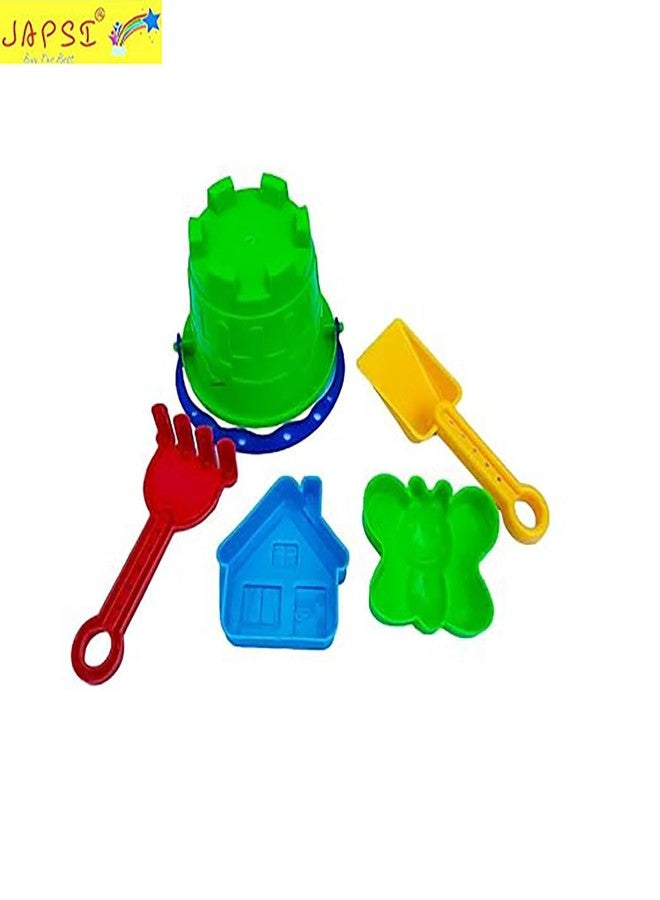 JAPSI Beach Sand Toys Castle Play Set with Fish, Crab Moulds for Kids & Toddlers, Useful for Gardening & Outdoor Tool Kit - Image 4